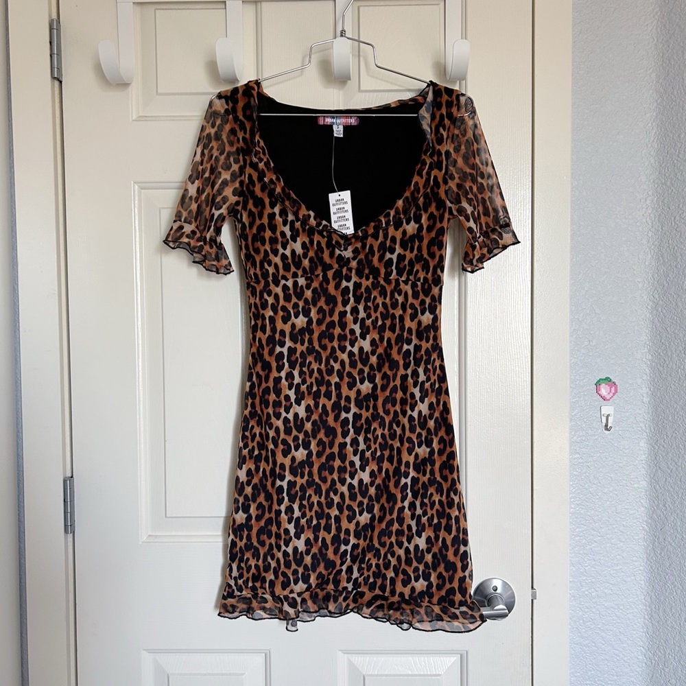 Mesh Ruffle Mini Dress - Picture 2 of 9